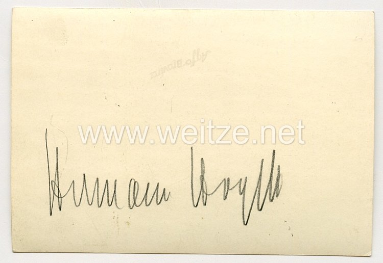 Luftwaffe - Originalunterschrift von Ritterkreuzträger Major Hermann Hogeback Bild 2