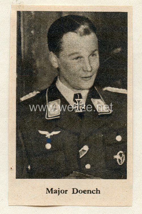 Luftwaffe - Originalunterschrift von Ritterkreuzträger Major Fritz Doench Bild 2