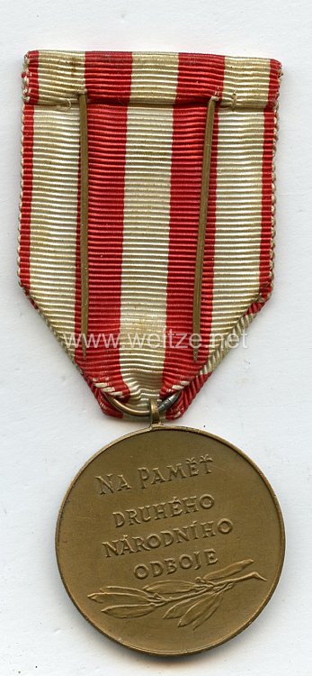 Tschechoslowakei Treuemedaille  "Za Vernost 1939-1945" Bild 2