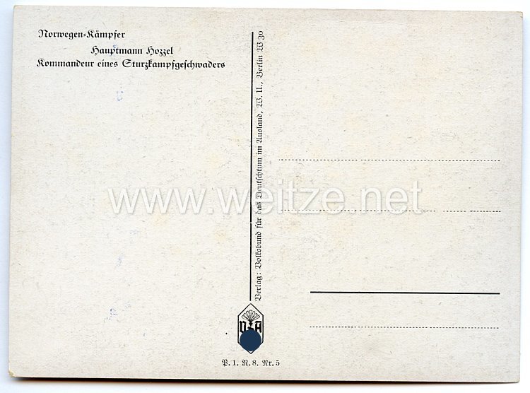 Luftwaffe - Originalunterschrift von Ritterkreuzträger Hauptmann Paul-Werner Hozzel Bild 2